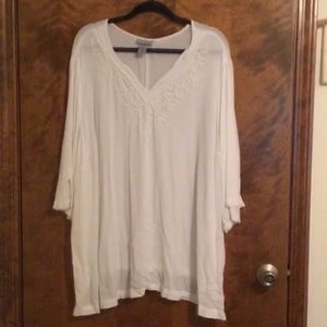 Catherine’s Brand, White, Plus Size 4X, Blouse